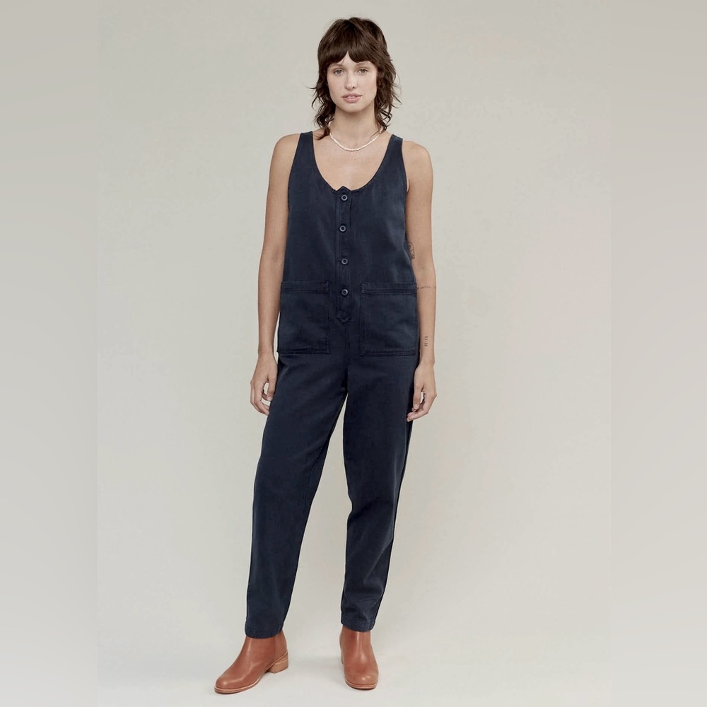 Jungmaven Button Front Jumper - Washed Black XS